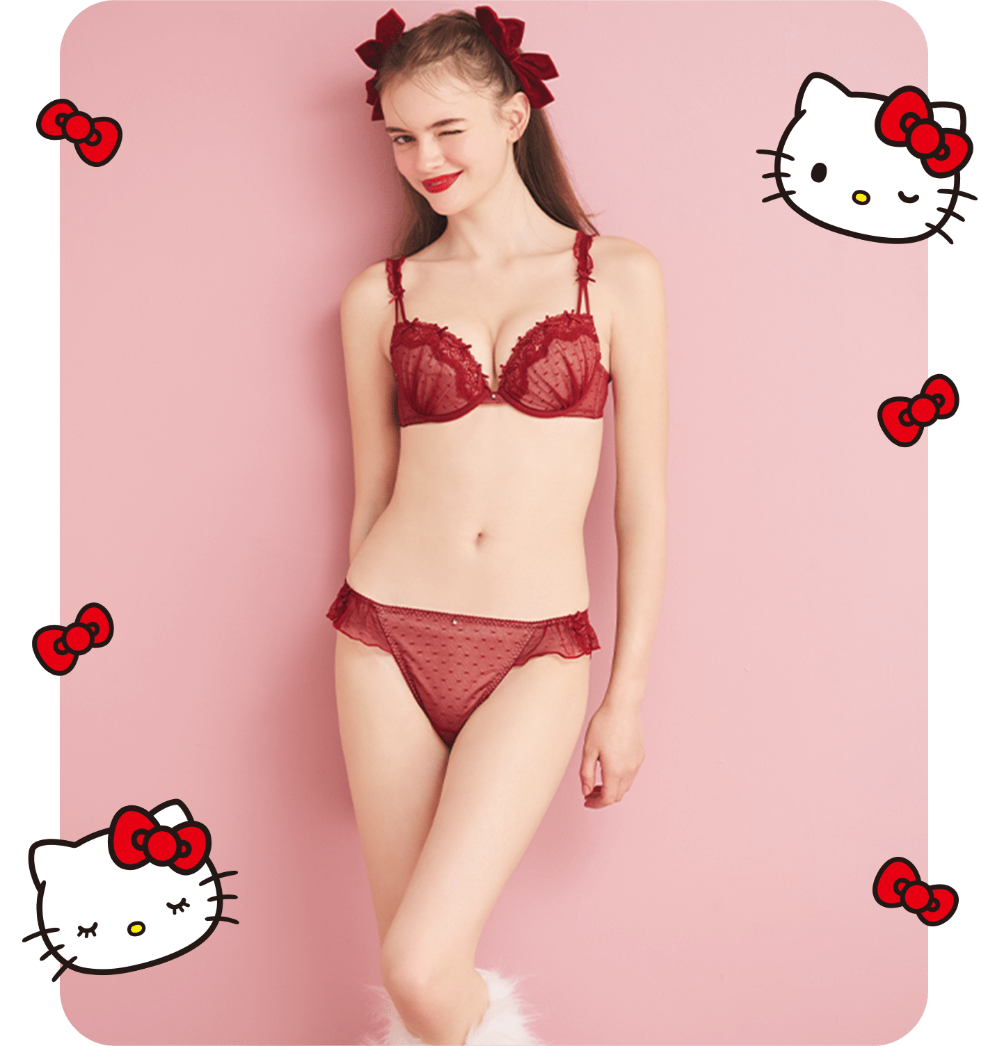 ピーチジョン キティ GiRLS by PEACH JOHNが『HELLO KITTY（ハローキティ）』との