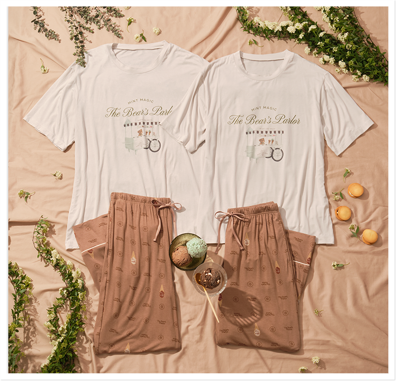 くま半袖Tシャツパジャマ　商品画像
