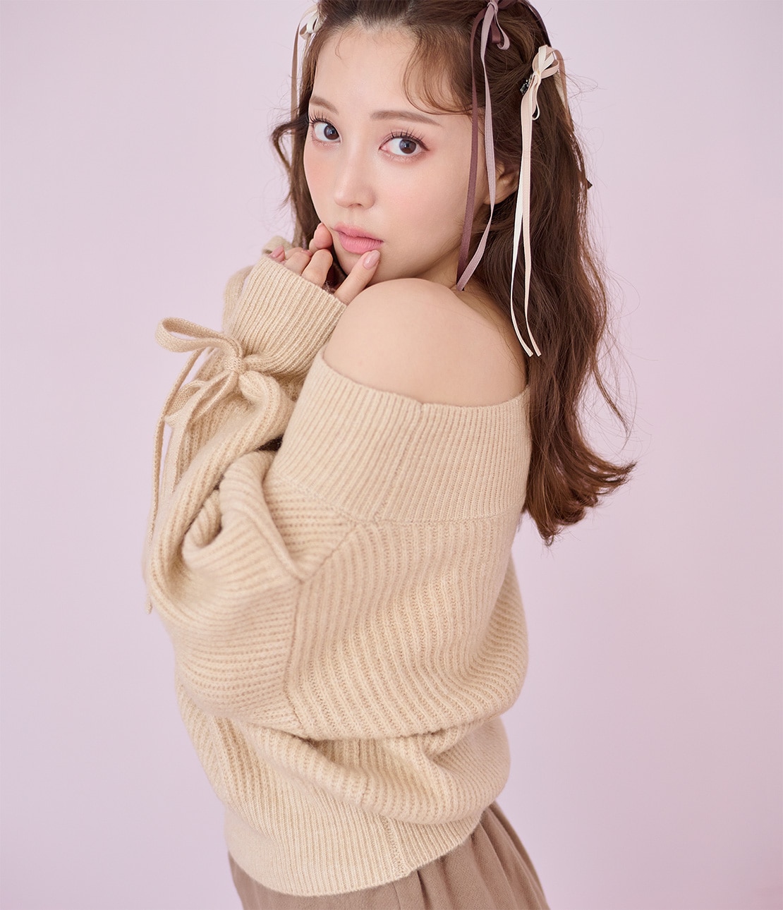 ルーズニットプルオーバー(ワンサイズ アイボリー): PEACH JOHN ルーズニットプルオーバー(ワンサイズ アイボリー): PEACH JOHN