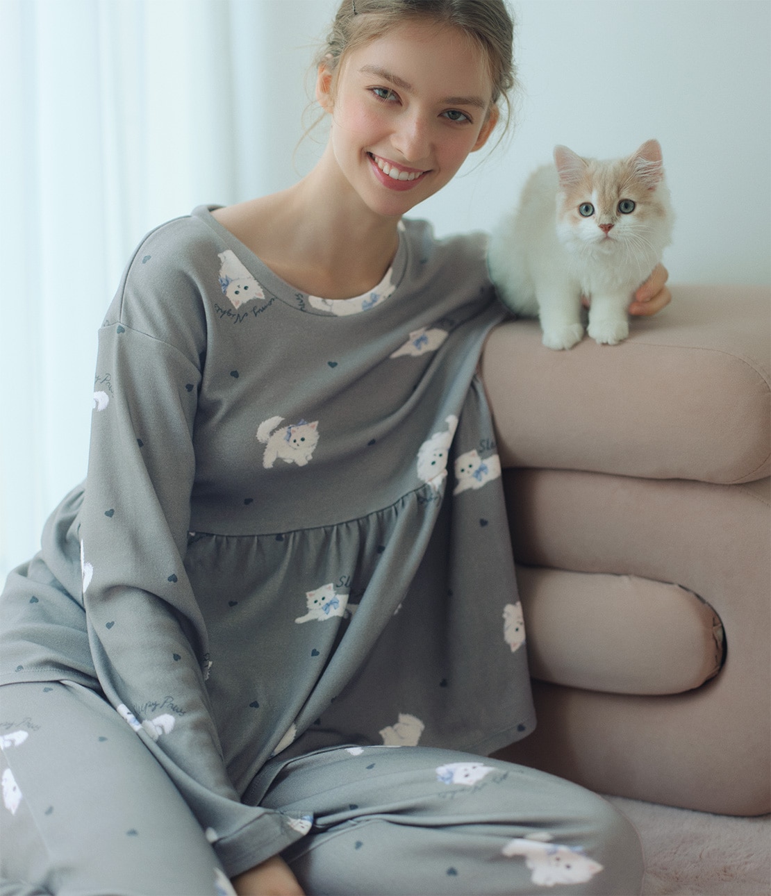 グッドスリーピィHARAマキパジャマ(ワンサイズ グレー): PEACH