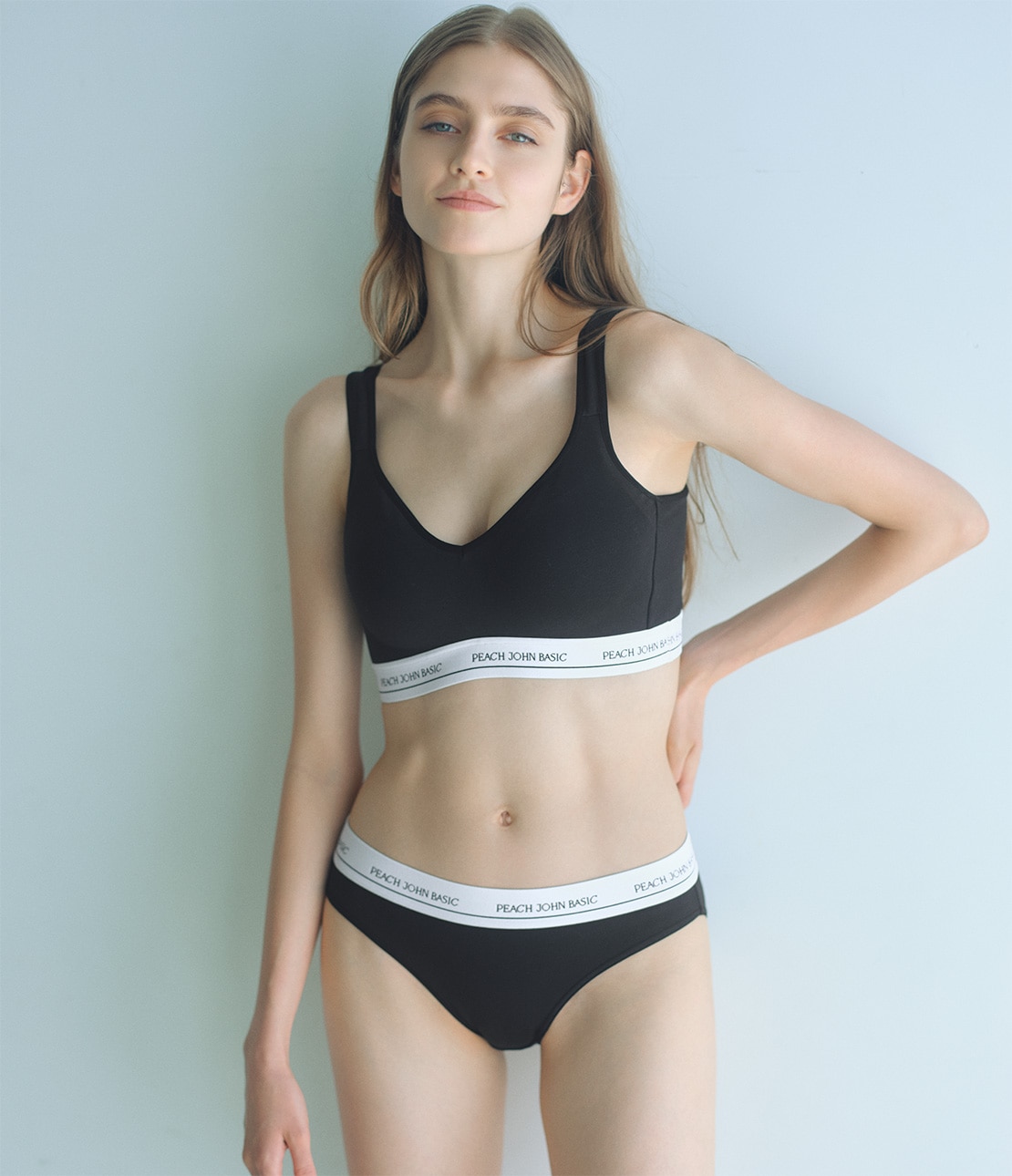 コットンMIXロゴショーツ(S ブラック): PEACH JOHN | ピーチ