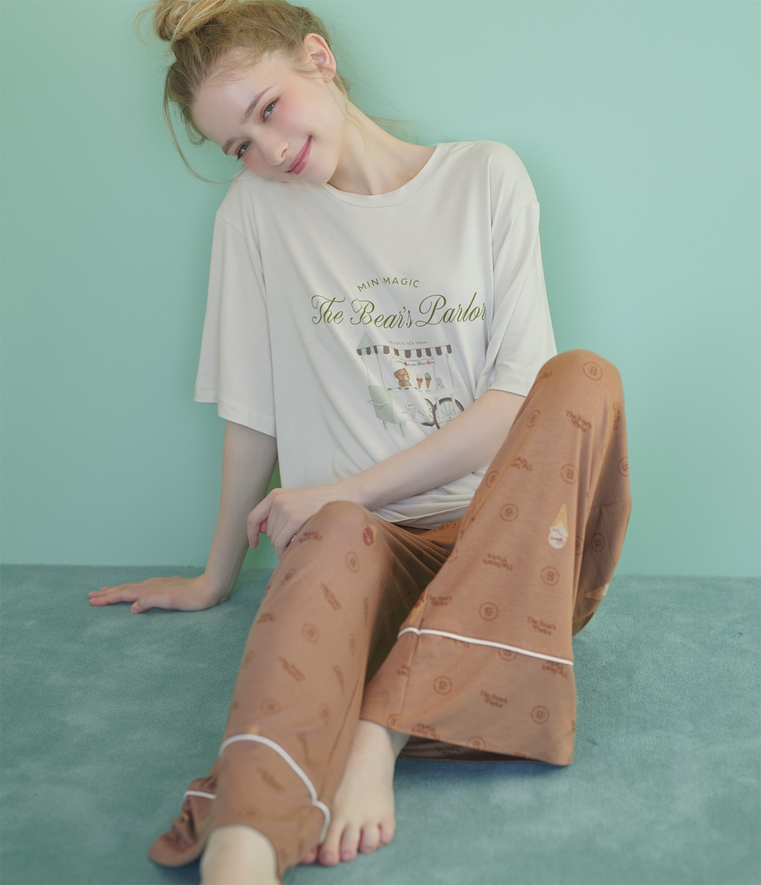 くま半袖Tシャツパジャマ(レディース ワンサイズ くま): PEACH JOHN