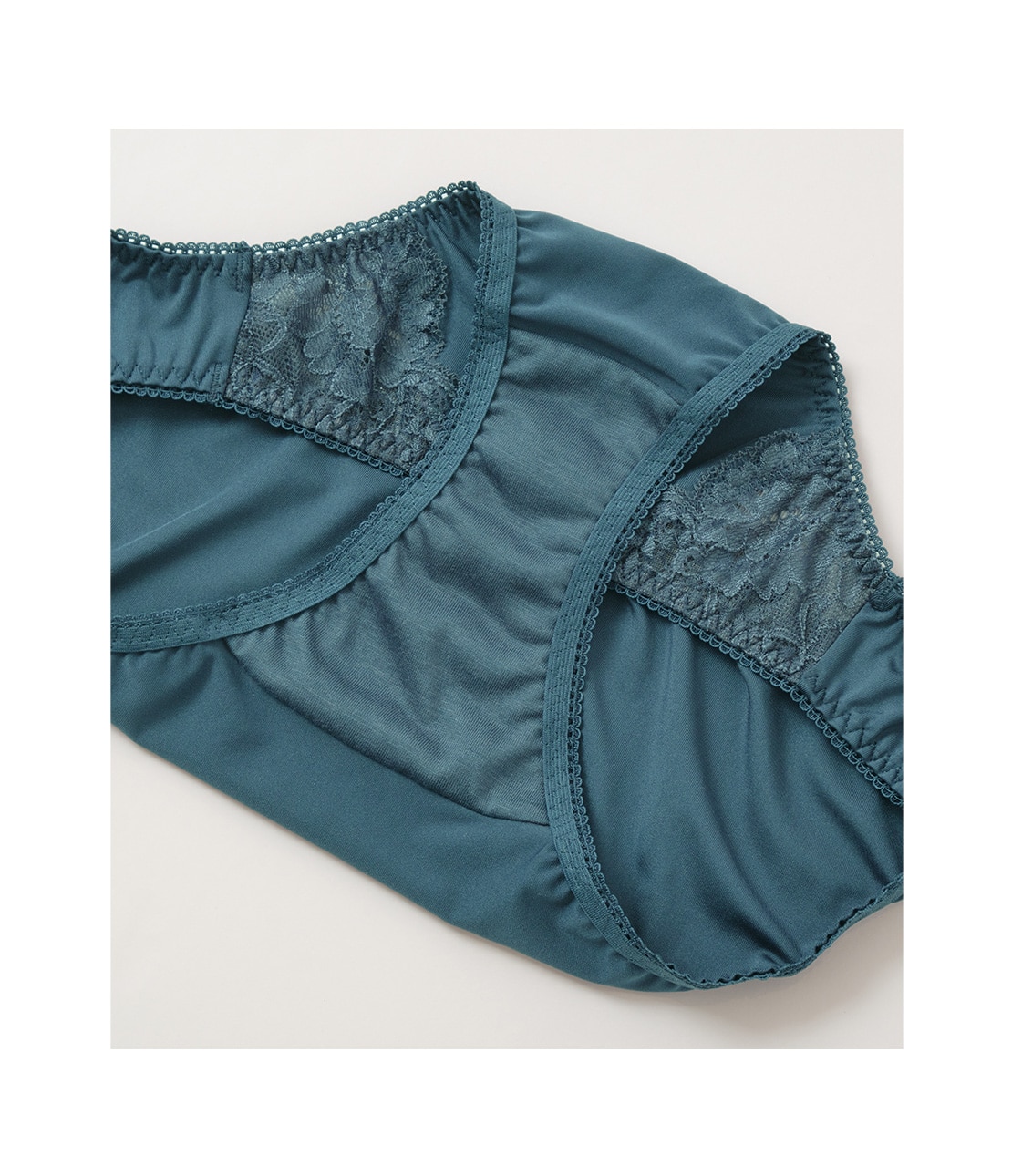 LALA グリーン レース ボディスーツ ショーツセット りらこれレーシィノンワイヤーブラセット(BC70 ブルーグリーン