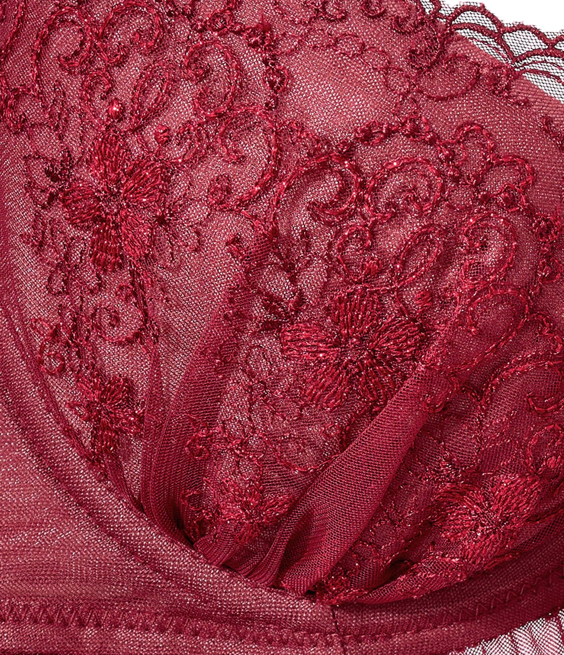 もりこれエンブロイダリーラメレースブラセットQ(A70 レッド): GiRLS