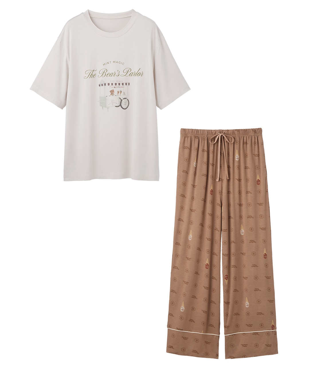 くま半袖Tシャツパジャマ(レディース ワンサイズ くま): PEACH JOHN