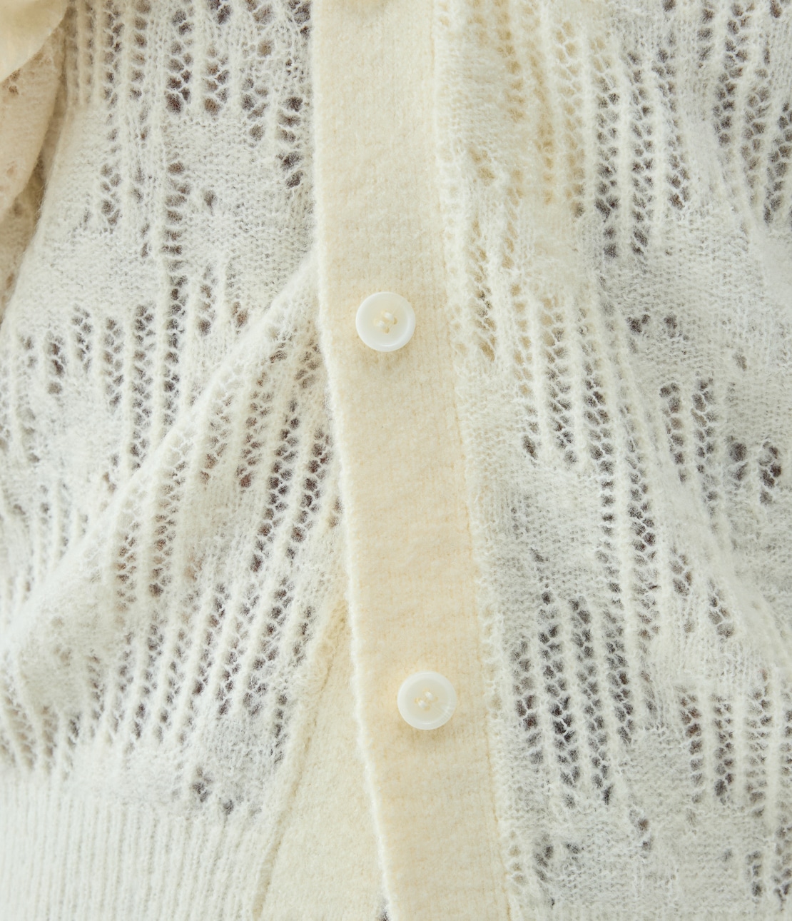 透かしフラワーカーディガン(ワンサイズ アイボリー): PEACH JOHN