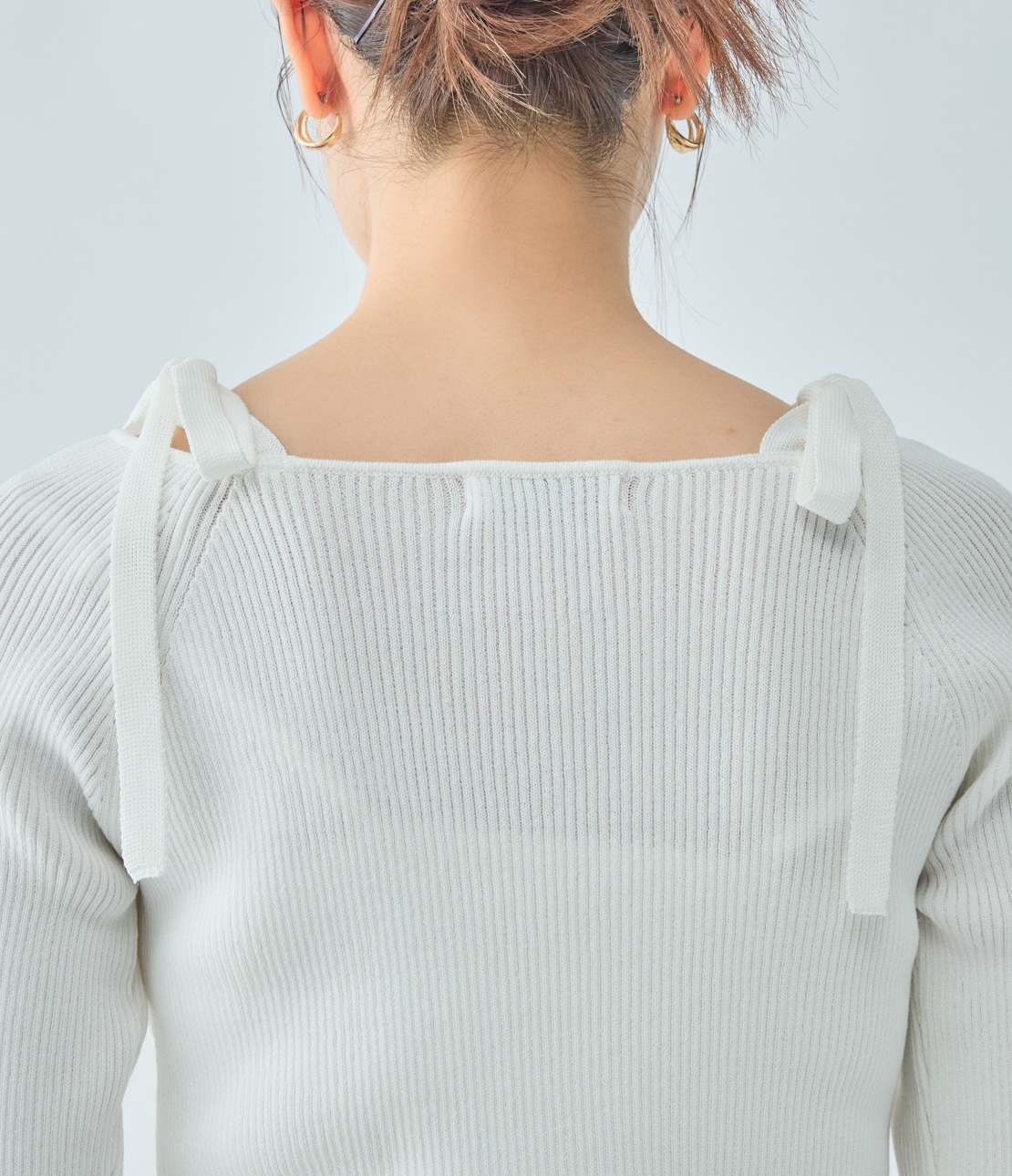 ストリングニットトップス(ワンサイズ アイボリー): PEACH JOHN