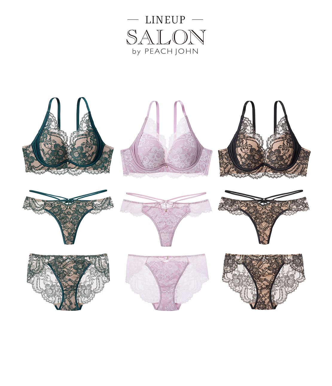 ナイスバディブラツートーンレース(C65 ブラック): SALON by PEACH