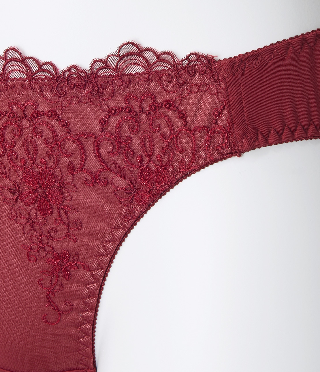 もりこれエンブロイダリーラメレースブラセットQ(A70 レッド): GiRLS