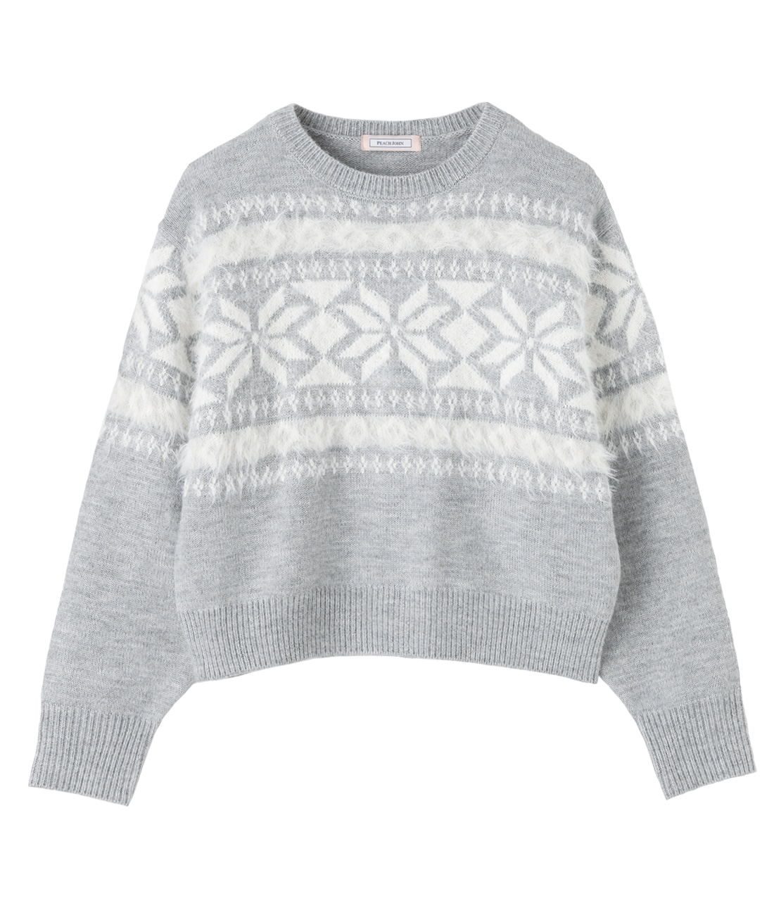 ノルディック柄ニット(ワンサイズ グレー): PEACH JOHN | ピーチ