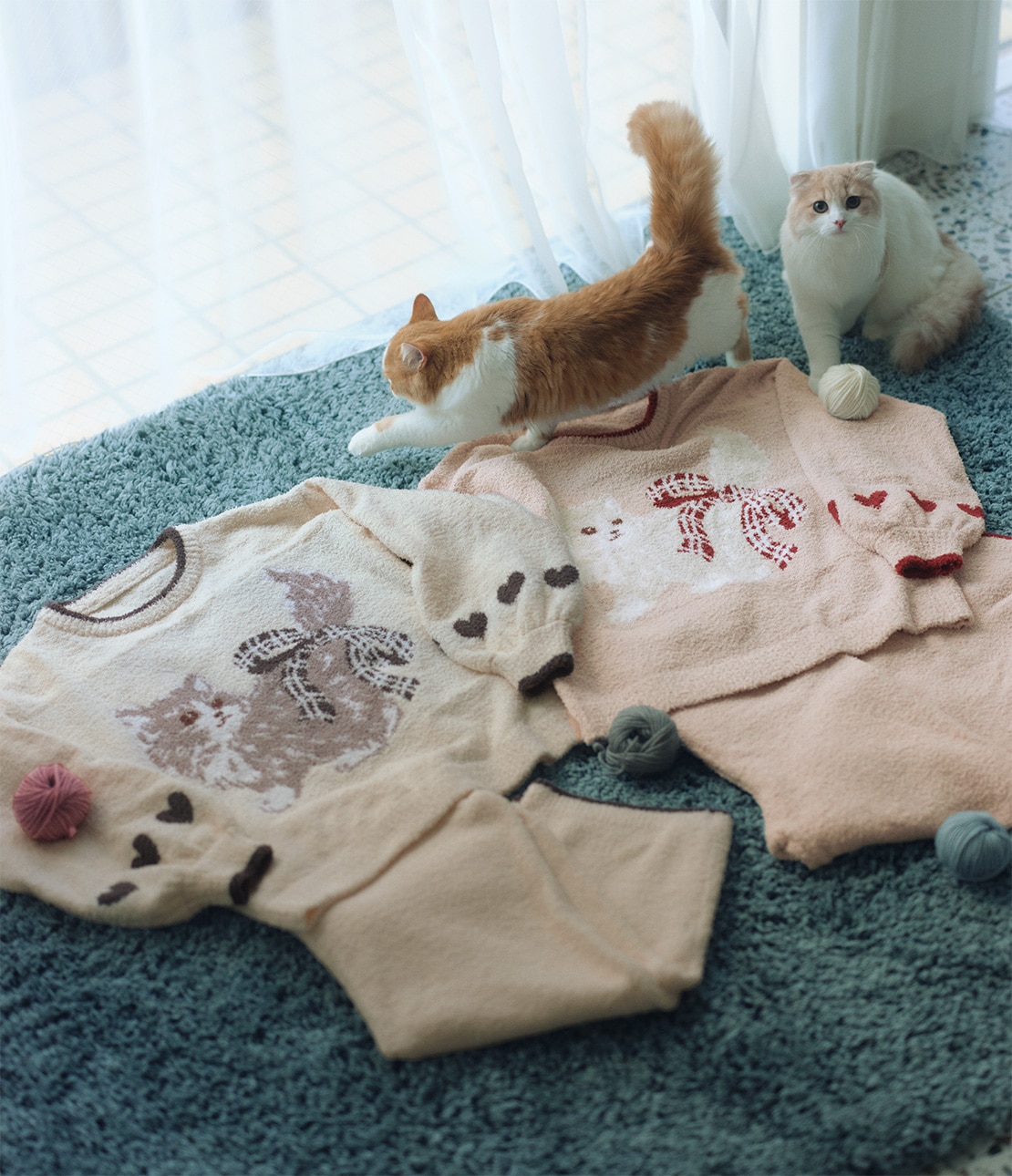 ピーチジョン　ホイップリーキャットパジャマ キャットホイップリーパジャマ(ワンサイズ ピンク): PEACH JOHN