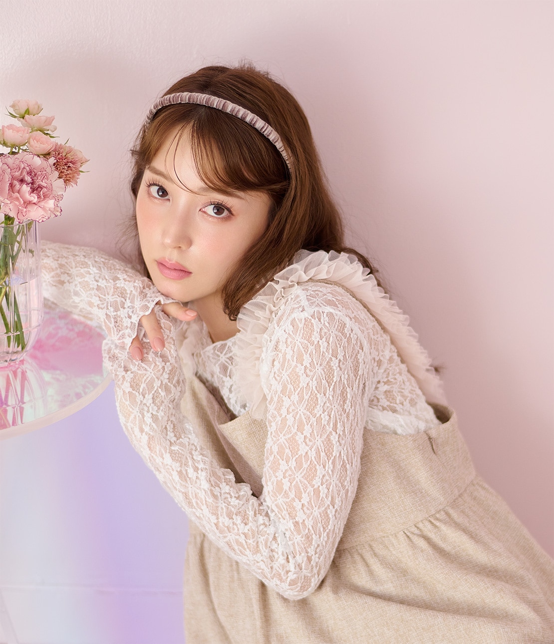 ツイードキャミソールワンピ(ワンサイズ ベージュ): PEACH JOHN