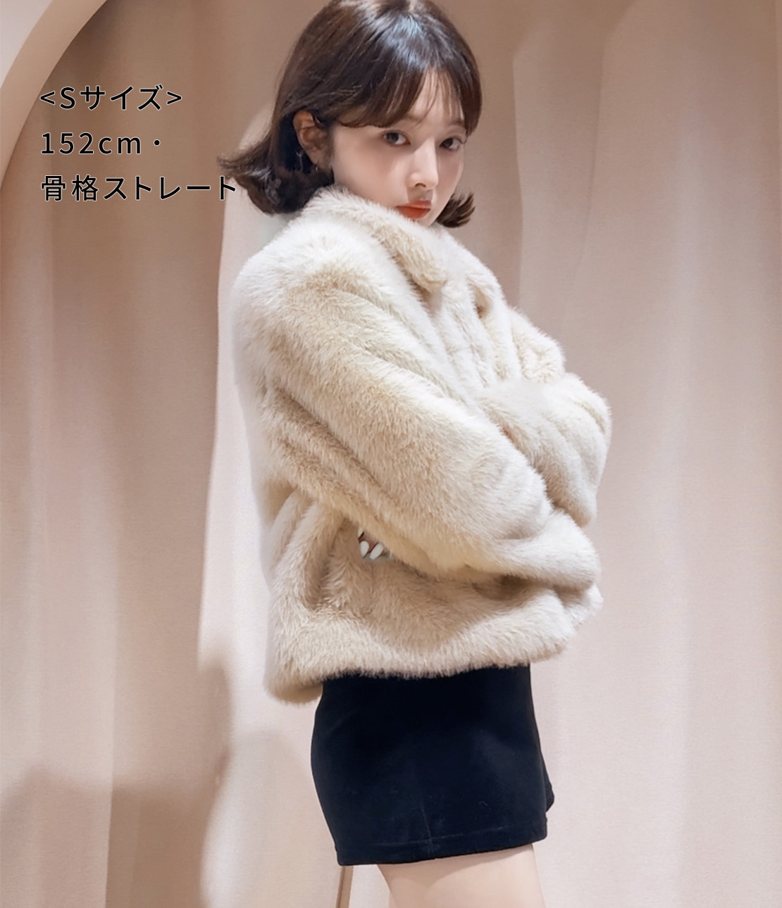 ファーショートコート エコファーショートコート(S ピンク): PEACH JOHN | ピーチ