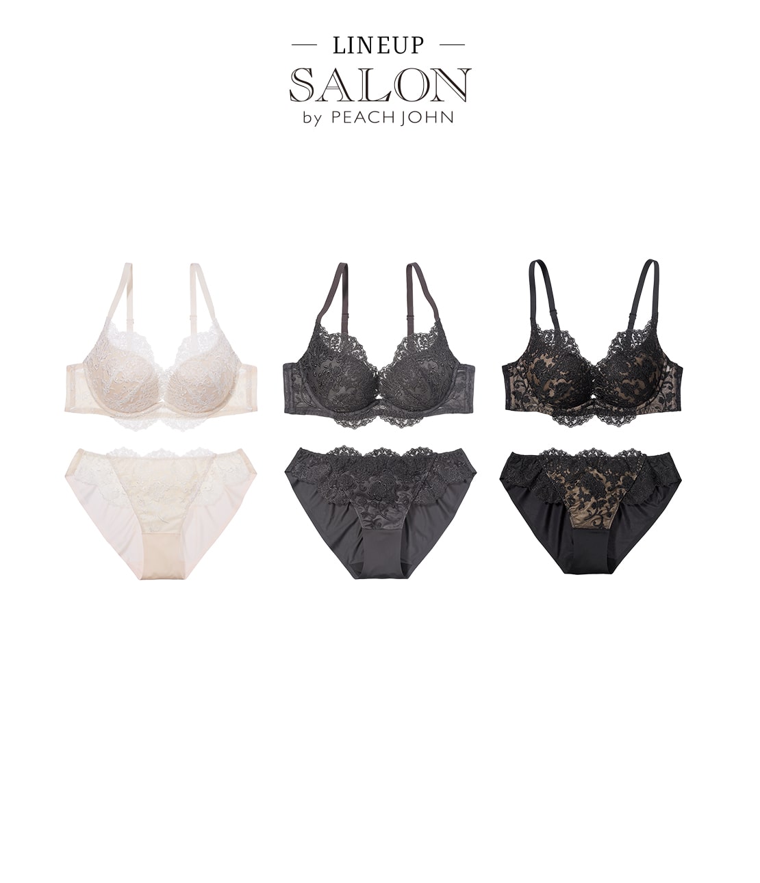 年末のプロモーション特価！ クラシックエレガンスブラ(C65 エクリュ): SALON by PEACH JOHN 下着・アンダーウェア