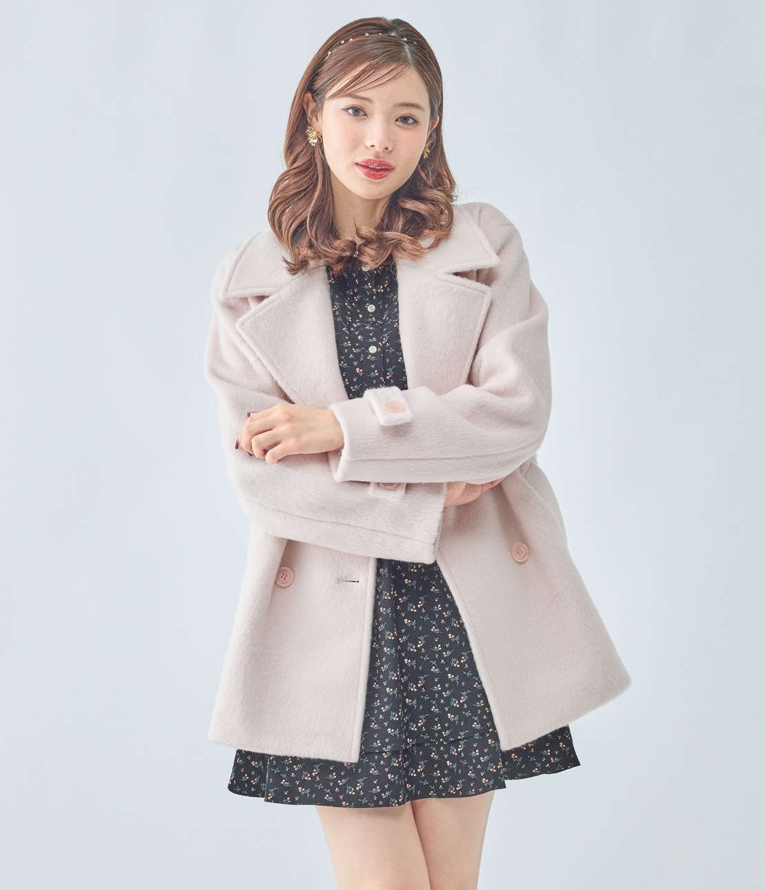 ピーチジョン PJ PEACHJOHNダブルシャギーショートコート PEACH JOHN（ピーチジョン）の「ダブルシャギーショートコート