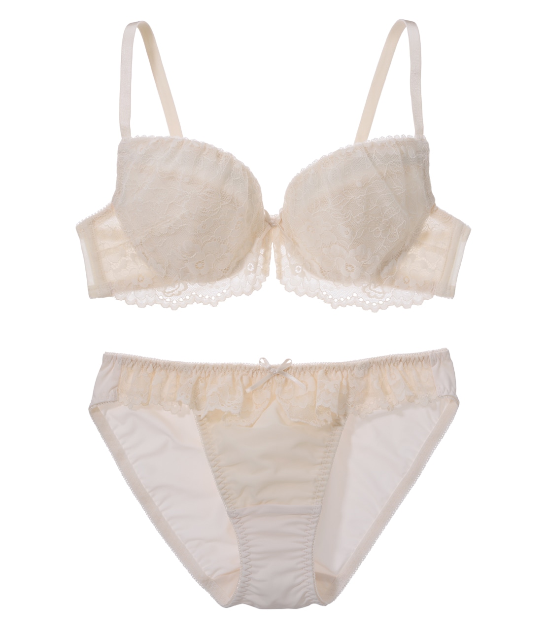 なちゅこれギャザーレースブラセット(B65 アイボリー): GiRLS by PEACH