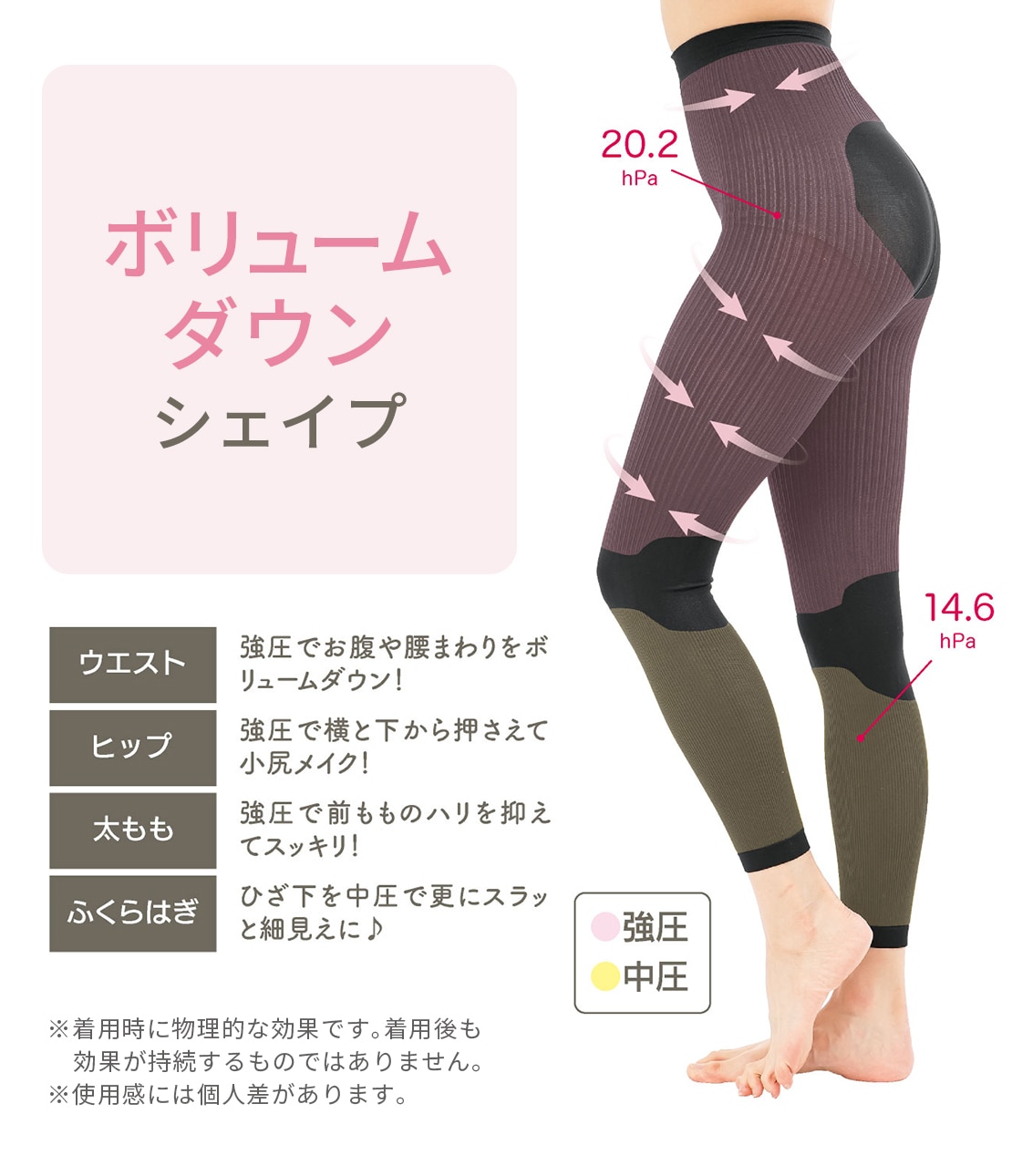 骨格診断士が作った スタイルアップスパッツ ストレート(M～L ブラック