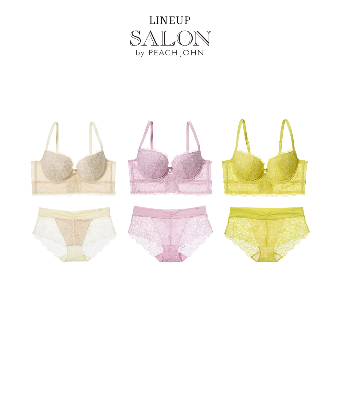 クレシェンドロングラインブラ(B70 アイボリー): SALON by PEACH
