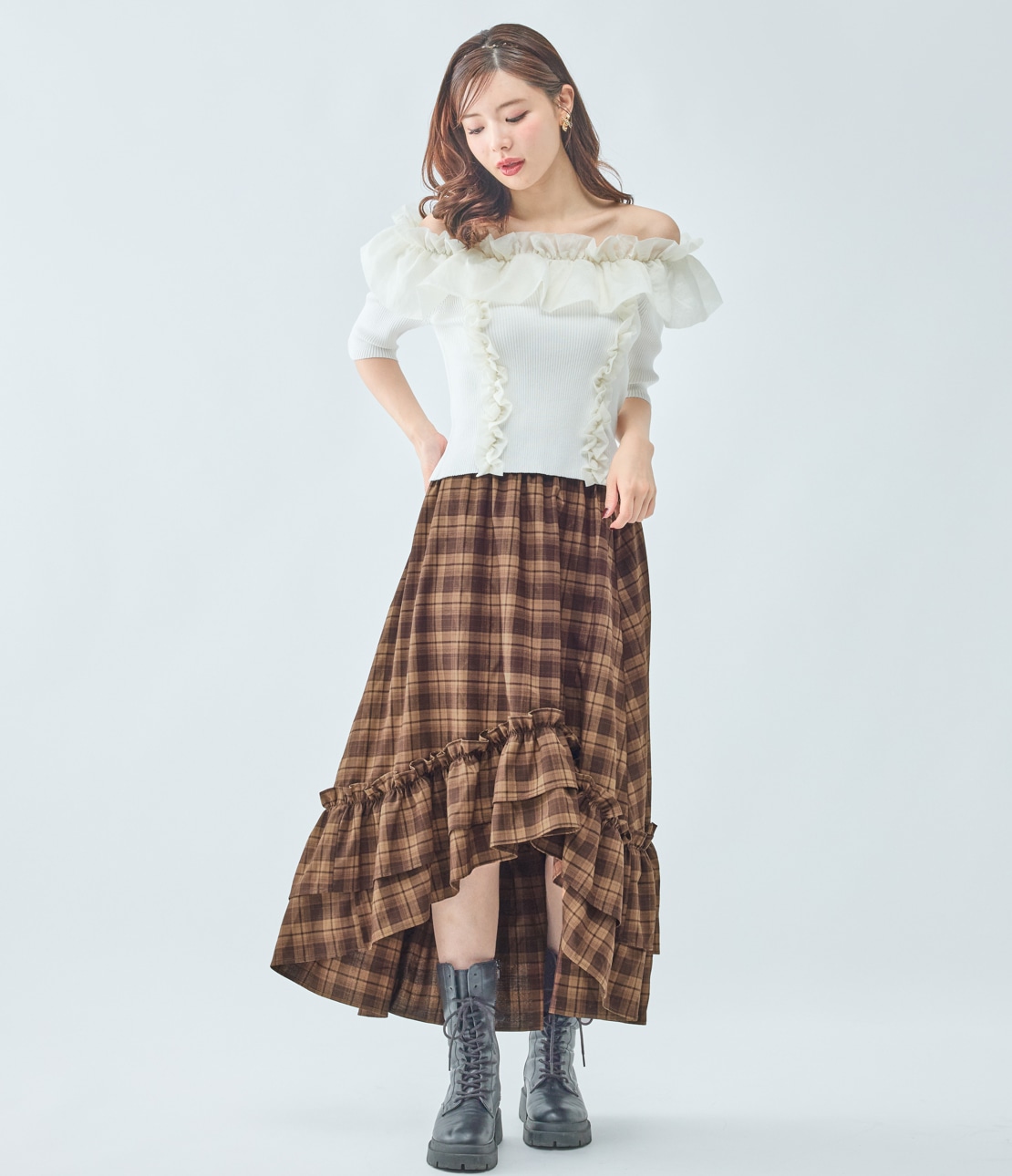 SONIA JOHNES フリル付きアイボリートップス サイズ2 B-31Xc.jpg
