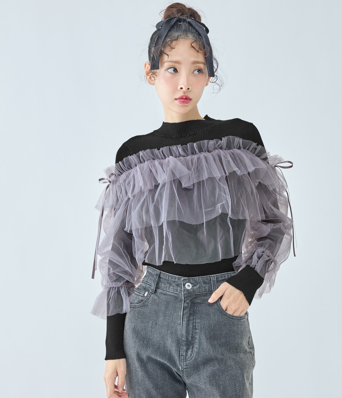 チュールコンビニット(ワンサイズ ブラック): PEACH JOHN | ピーチ