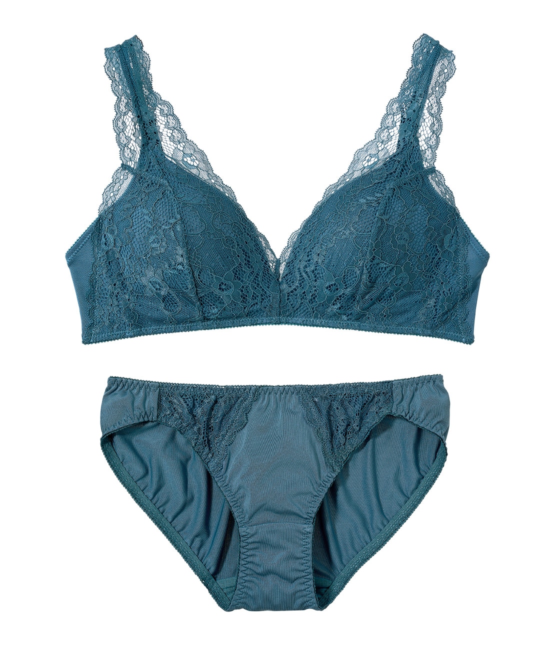 りらこれレーシィノンワイヤーブラセット(BC70 ブルーグリーン