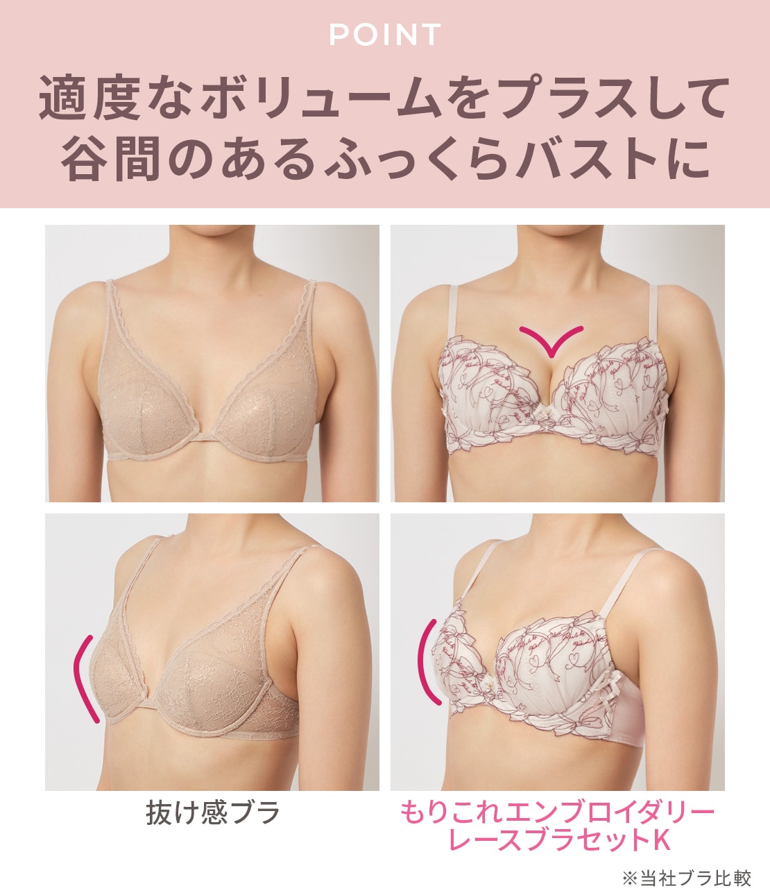 もりこれエンブロイダリーレースブラセットK(A70 ブラック
