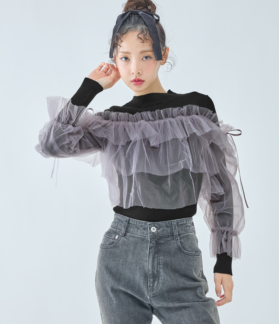 チュールコンビニット(ワンサイズ ブラック): PEACH JOHN | ピーチ