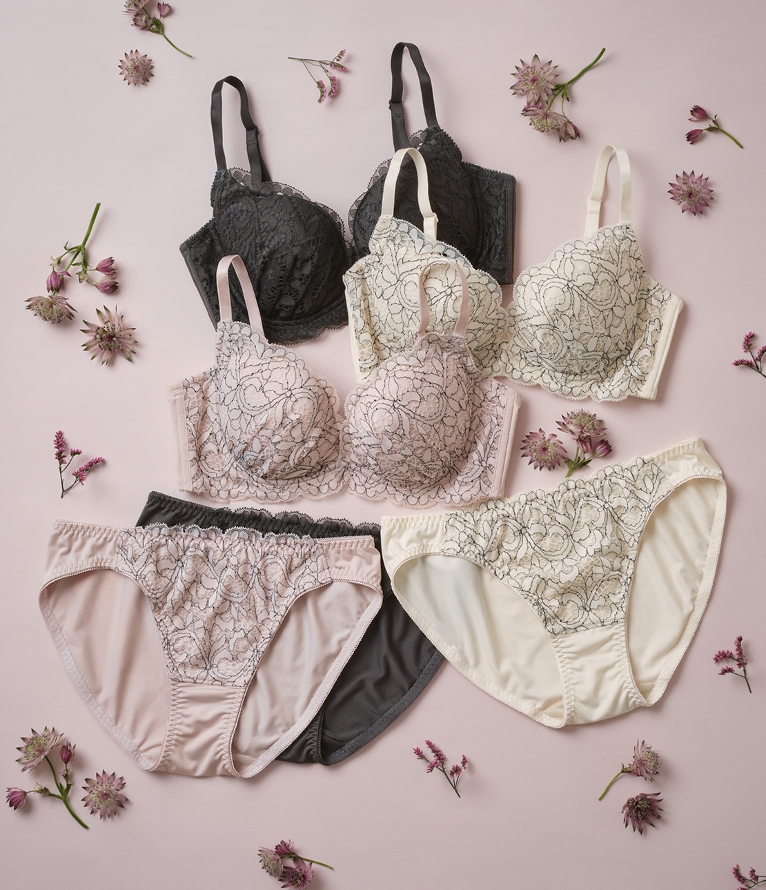 Peach　3点セット もりこれラッセルレース脇高ブラセットR(A70 ホワイト): GiRLS