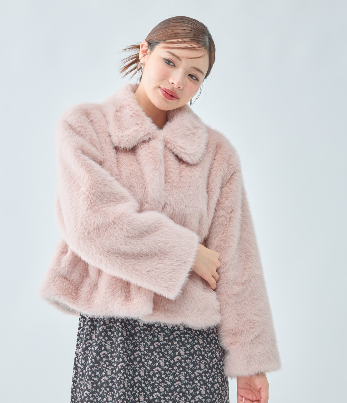 ファーショートコート エコファーショートコート(S ピンク): PEACH JOHN | ピーチ