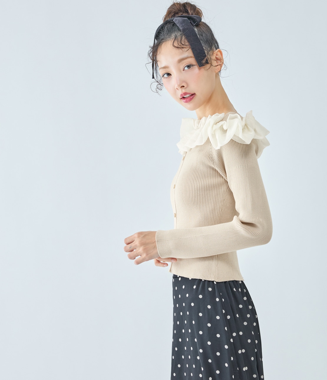 フリルコンビニット(ワンサイズ ベージュ): PEACH JOHN | ピーチ