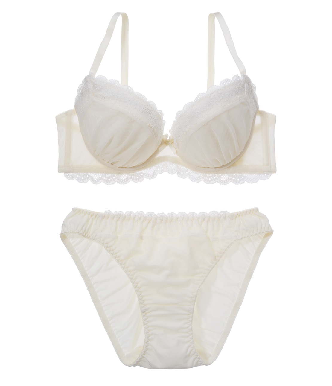 なちゅこれチュールレースブラセットN(B65 アイボリー): GiRLS