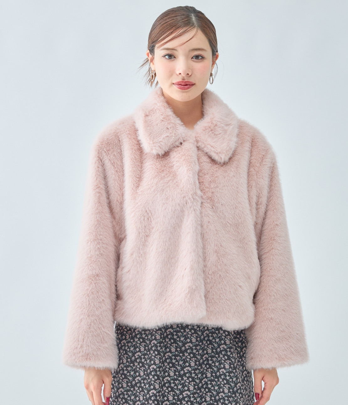 m@プロフ必見 GGエコファーショートフードコート GYDA ブルゾン アウター GGエコファーショートフードコート