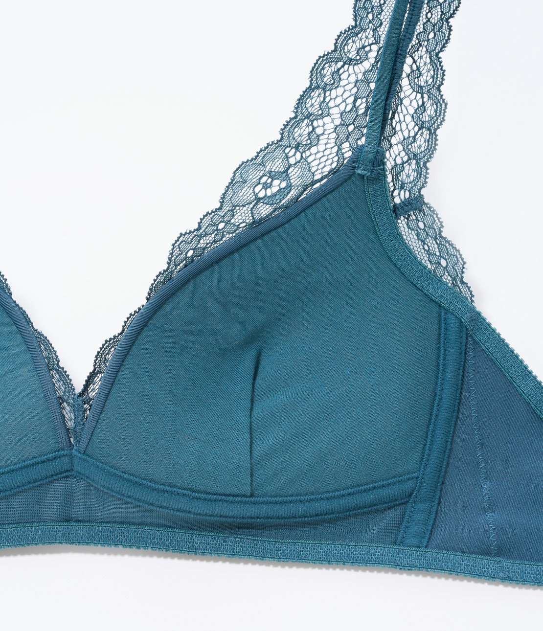 LALA グリーン レース ボディスーツ ショーツセット りらこれレーシィノンワイヤーブラセット(BC70 ブルーグリーン