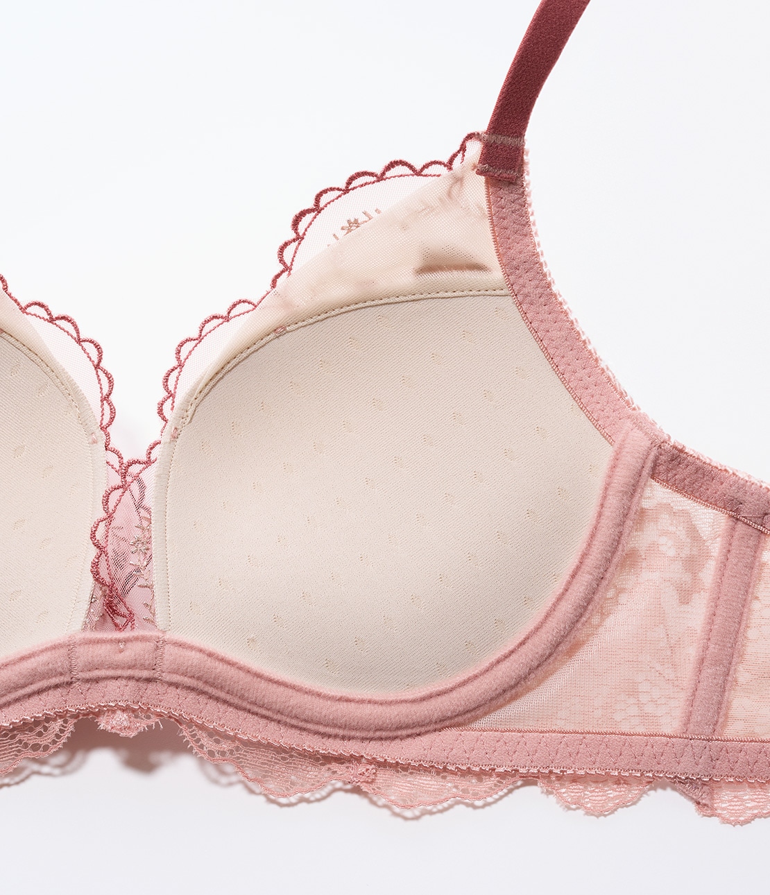 フラワースカラップレースブラセット(B65 ブラック): PEACH JOHN