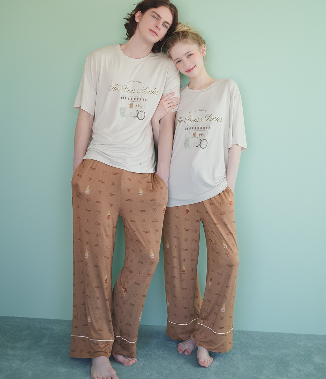 松島聡✖︎PEACH JOHN くまTシャツパジャマセット　通販限定品　サイズ1 くま半袖Tシャツパジャマ(レディース ワンサイズ くま): PEACH JOHN