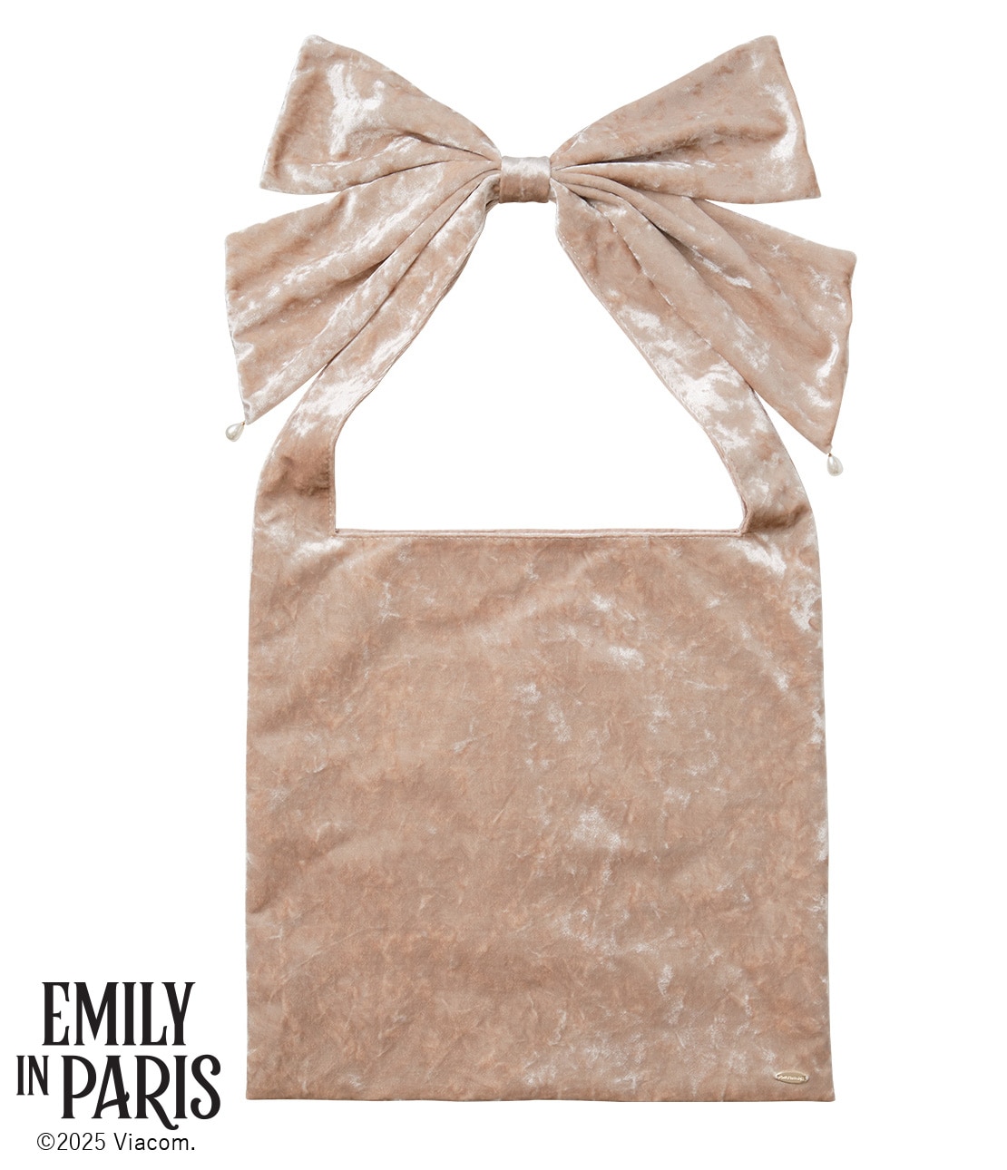 ベロアリボントートバッグ