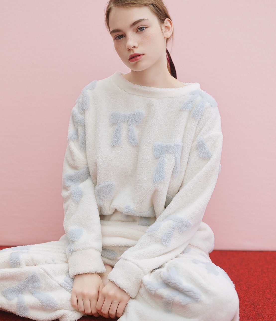 リボンフリースパジャマ