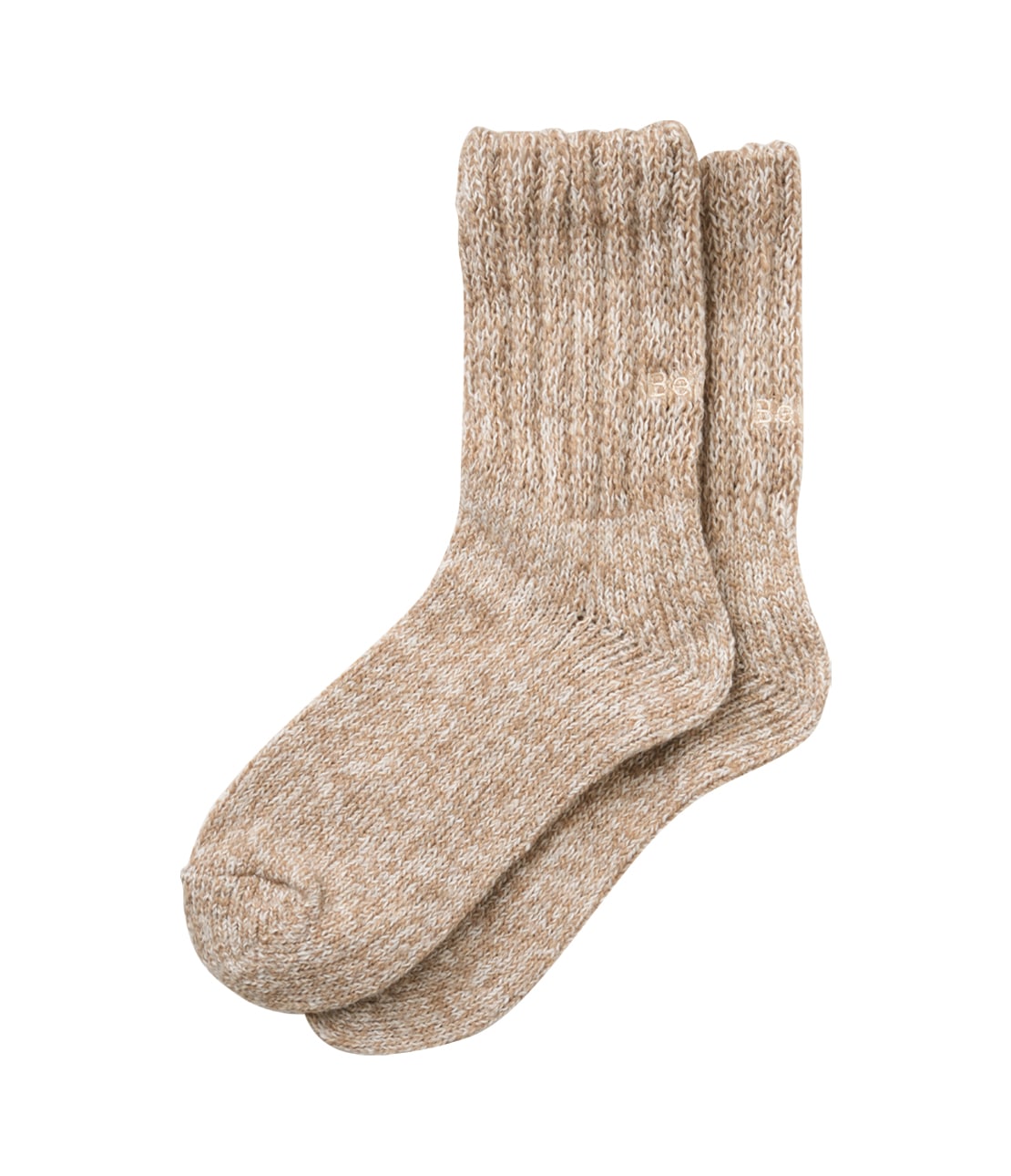 メランジ刺しゅうソックス