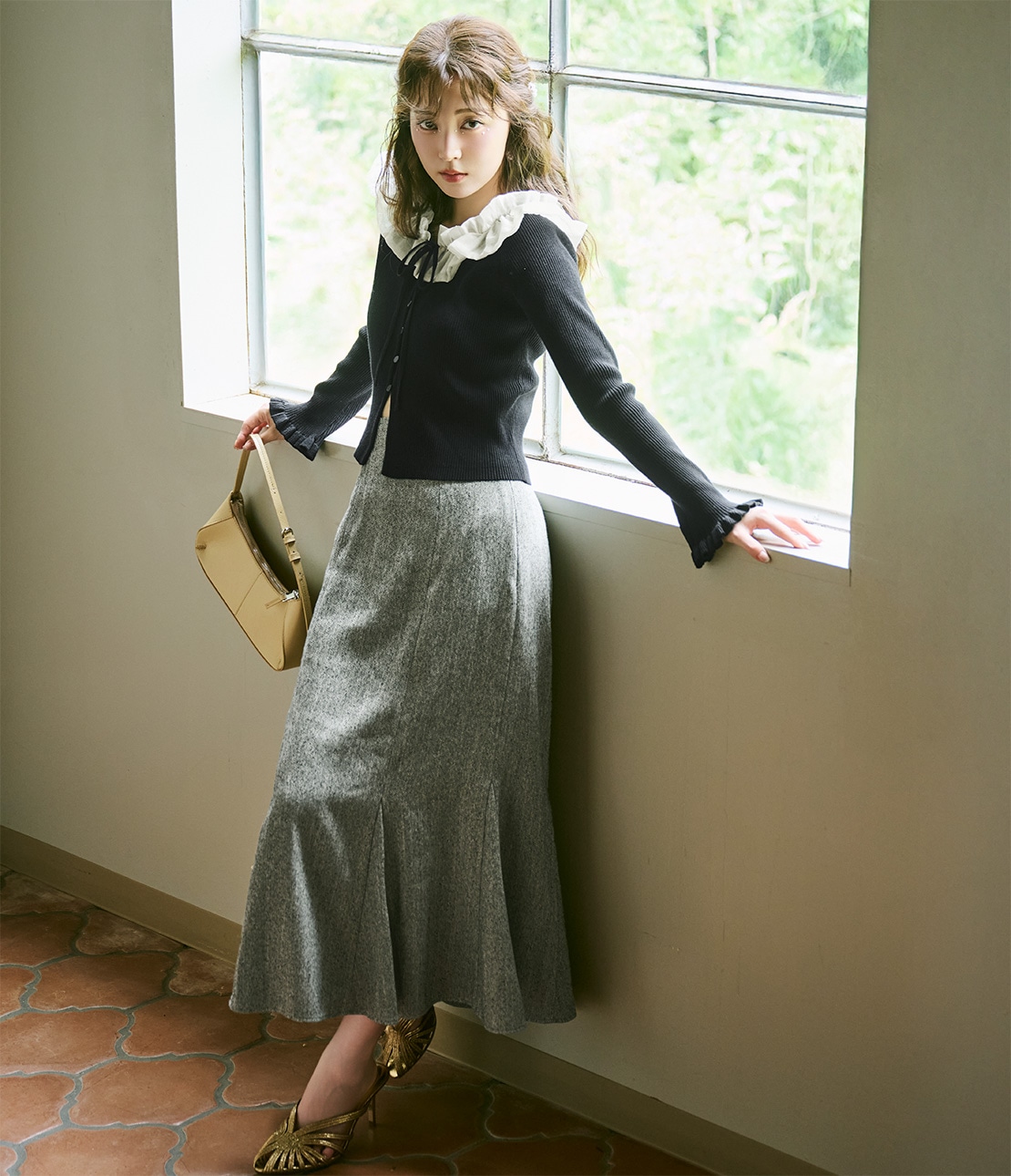 ツイードマーメイドスカート