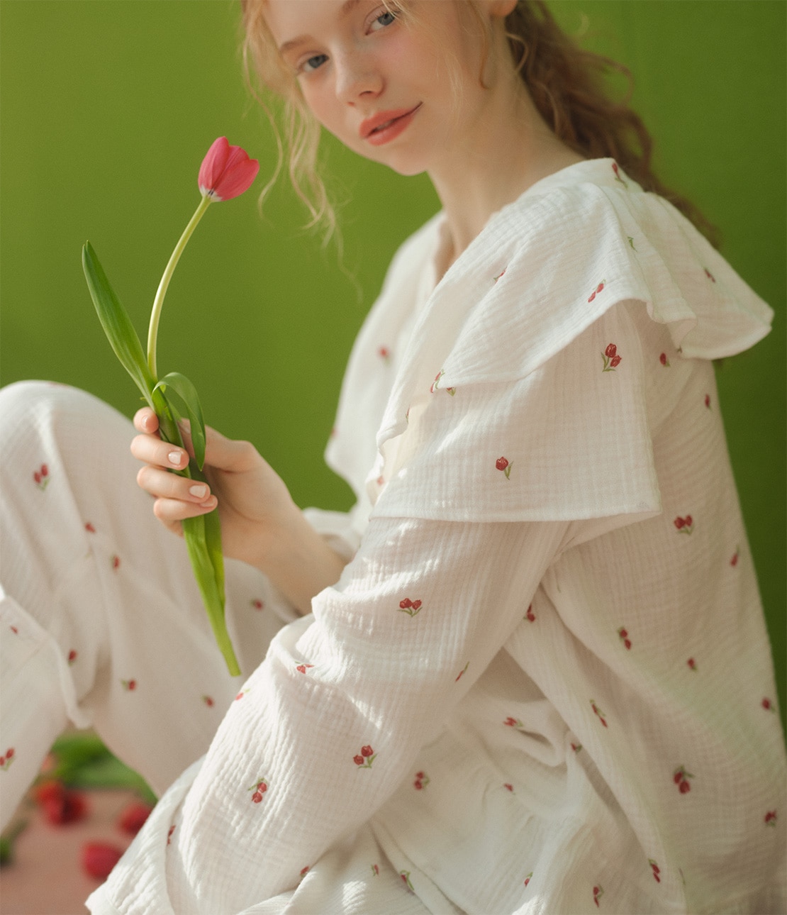 コットンダブルガーゼパジャマ