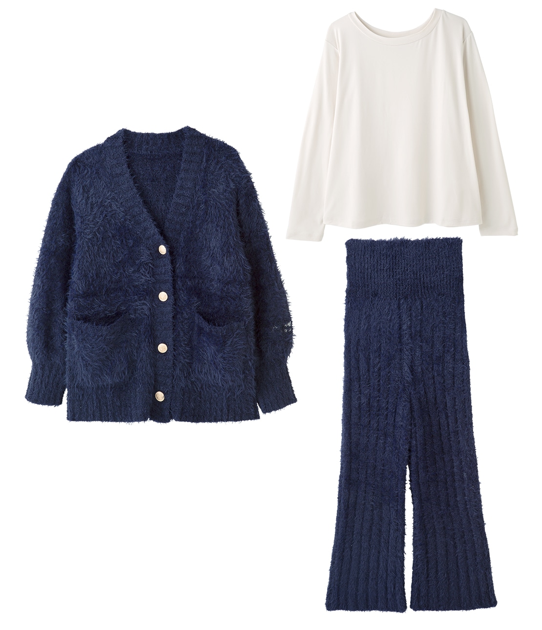 フェザーヤーンＨＡＲＡマキパジャマ３点セット