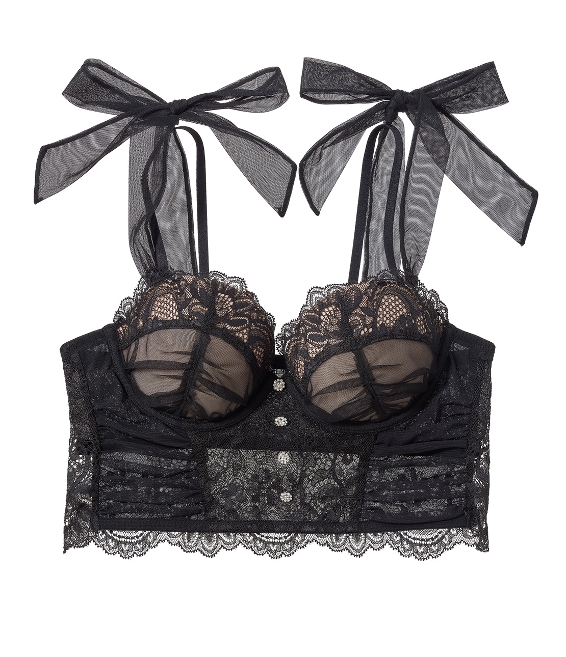 チュールリボンビスチェブラ