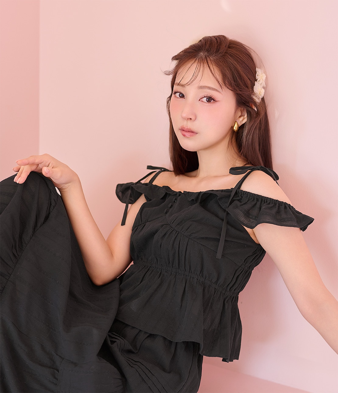 デコラティブフリルキャミソール