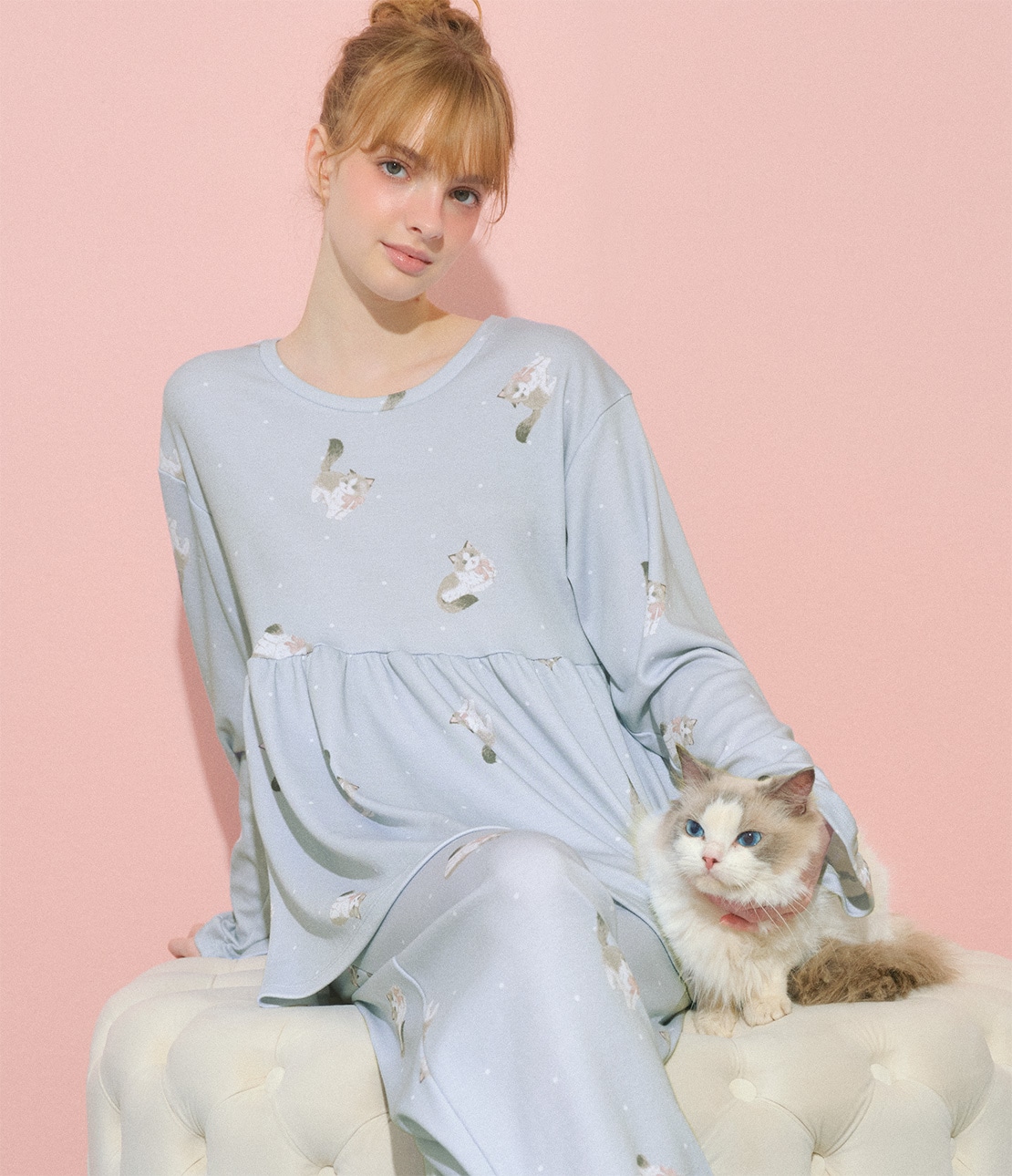ぬい服 ルームウェア(M キャットオフホワイト): PEACH JOHN | ピーチ