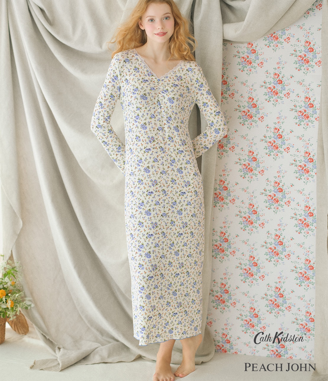 プリントリブワンピース