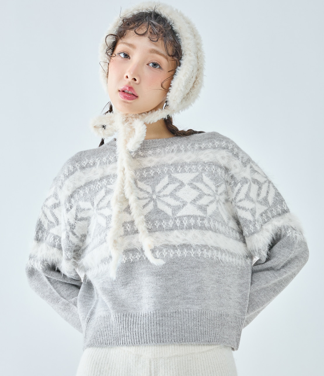 ノルディック柄ニット