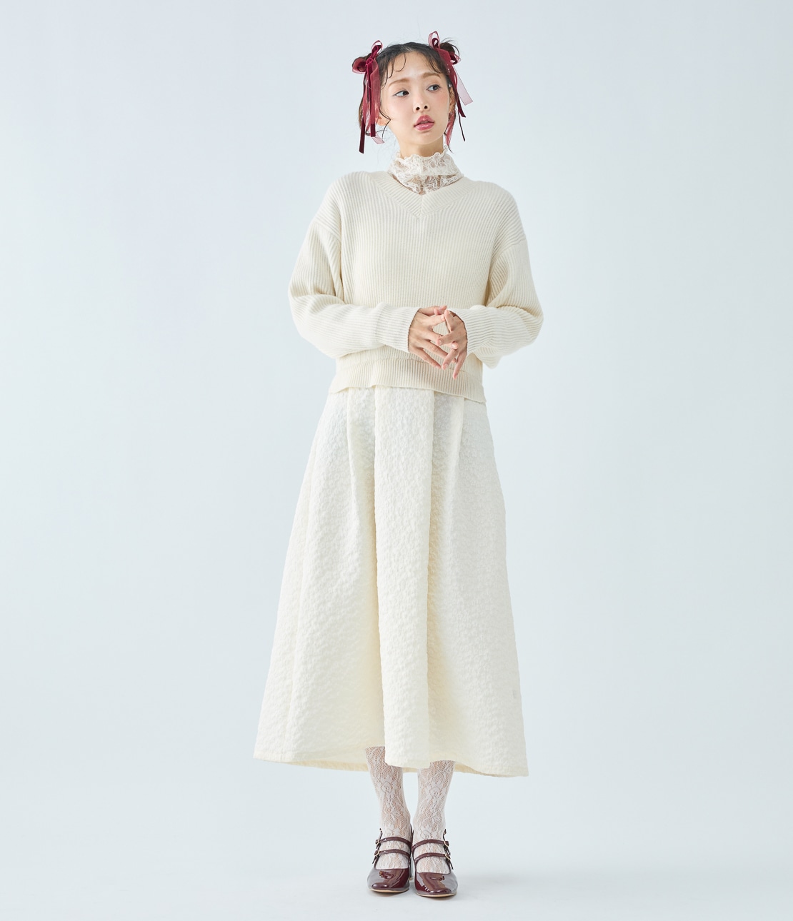 ルーズニットコンビワンピース